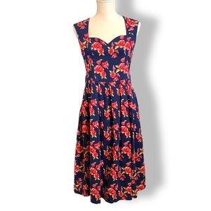 LINDY BOP | Vintage Style Rose Dress Size M